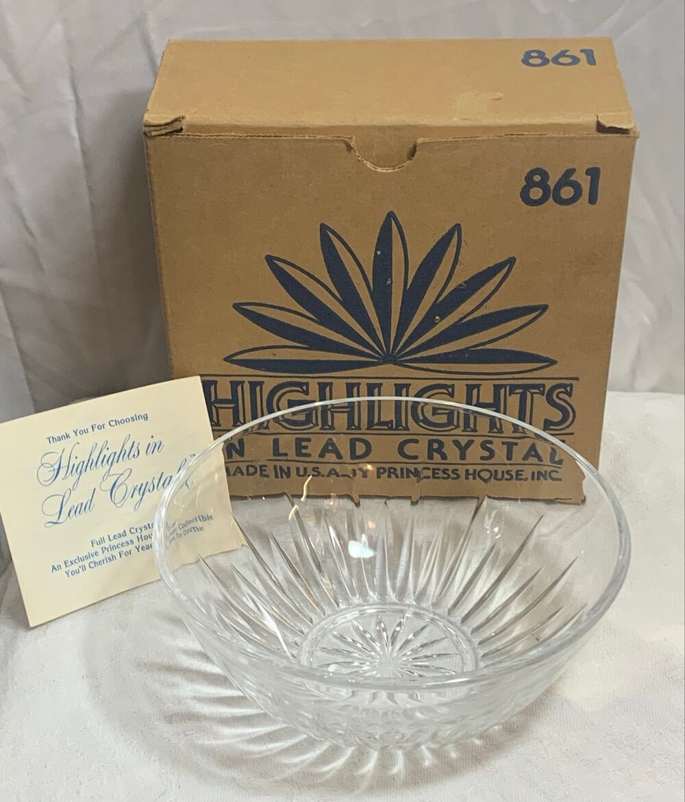 *Vintage* Highlights- in Lead Crystal Dish